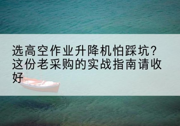 六盘水高空作业升降机厂家推荐-选高空作业升降机怕踩坑？这份老采购的实战指南请收好